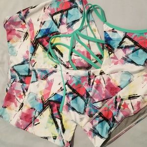 Born Primitive shorts and sports bra set